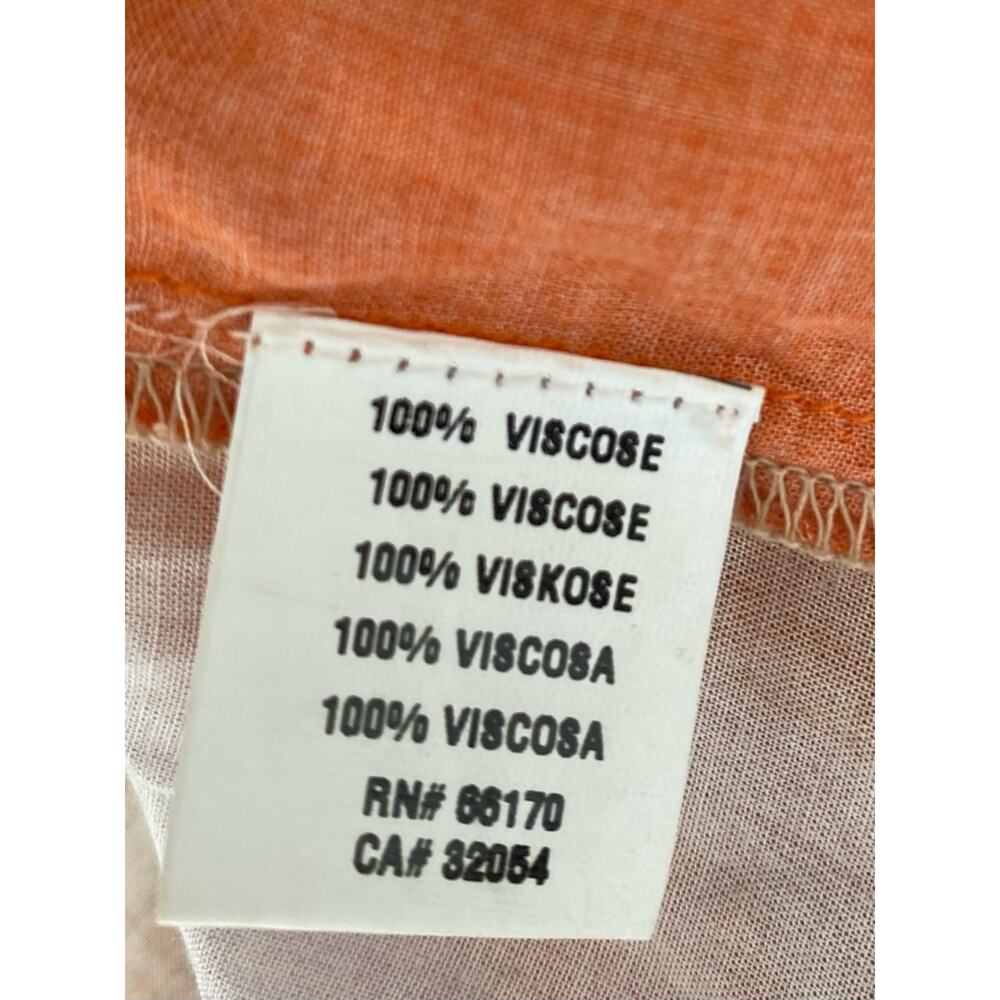 Conditions Apply Painterly Peasant Blouse Orange Blue Squares size medium - Picture 7 of 8